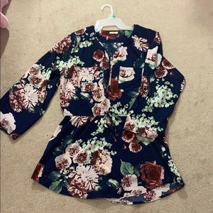 Flower printed dress